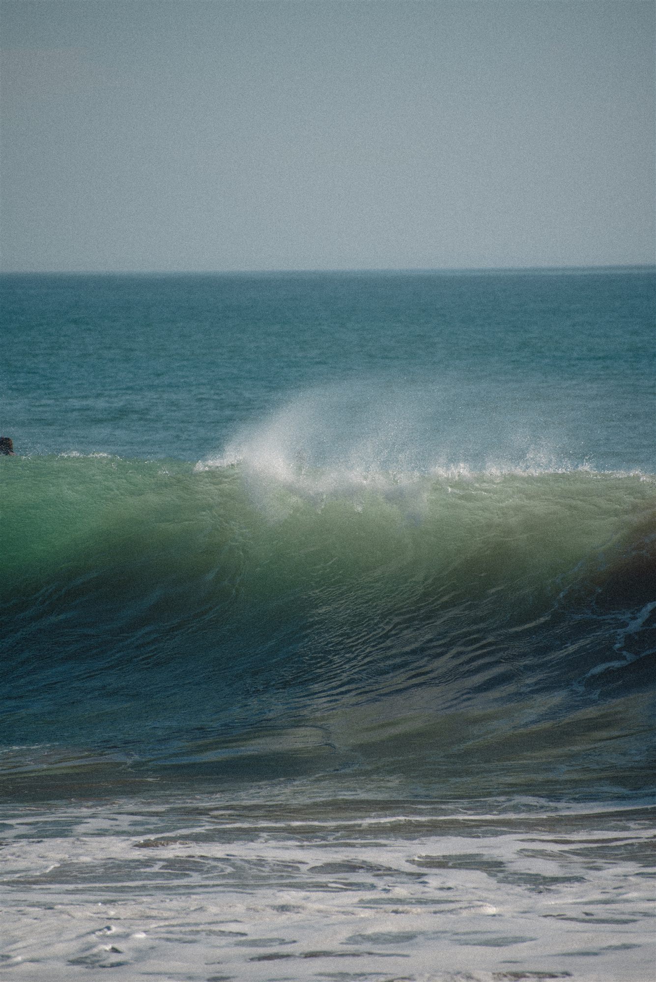 Clean wave breaking off the Moroccan coast